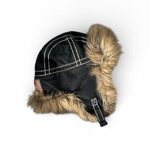 Black Supreme True Religion GORE-TEX Trooper
Flight Cap Denim Fur Hat
